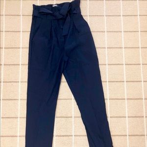 Navy high waisted tie pant (*stretchy!)